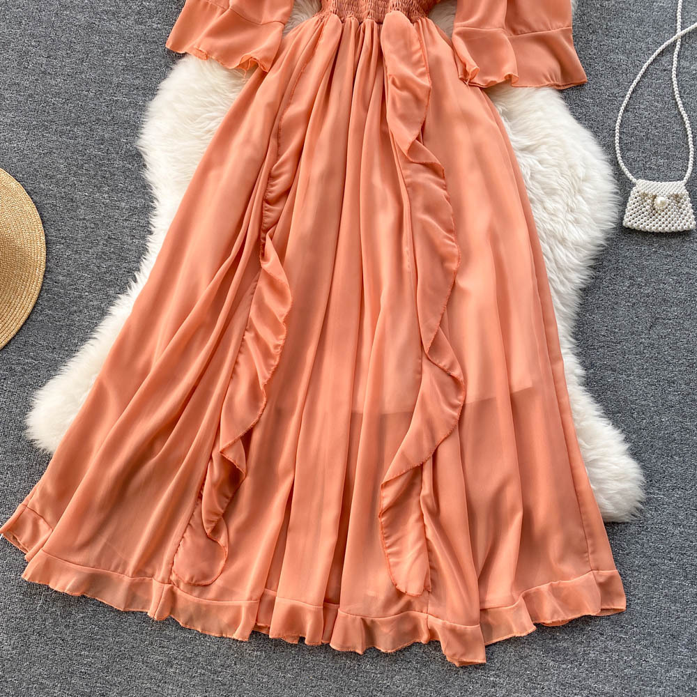 sd-18609 dress-light orange